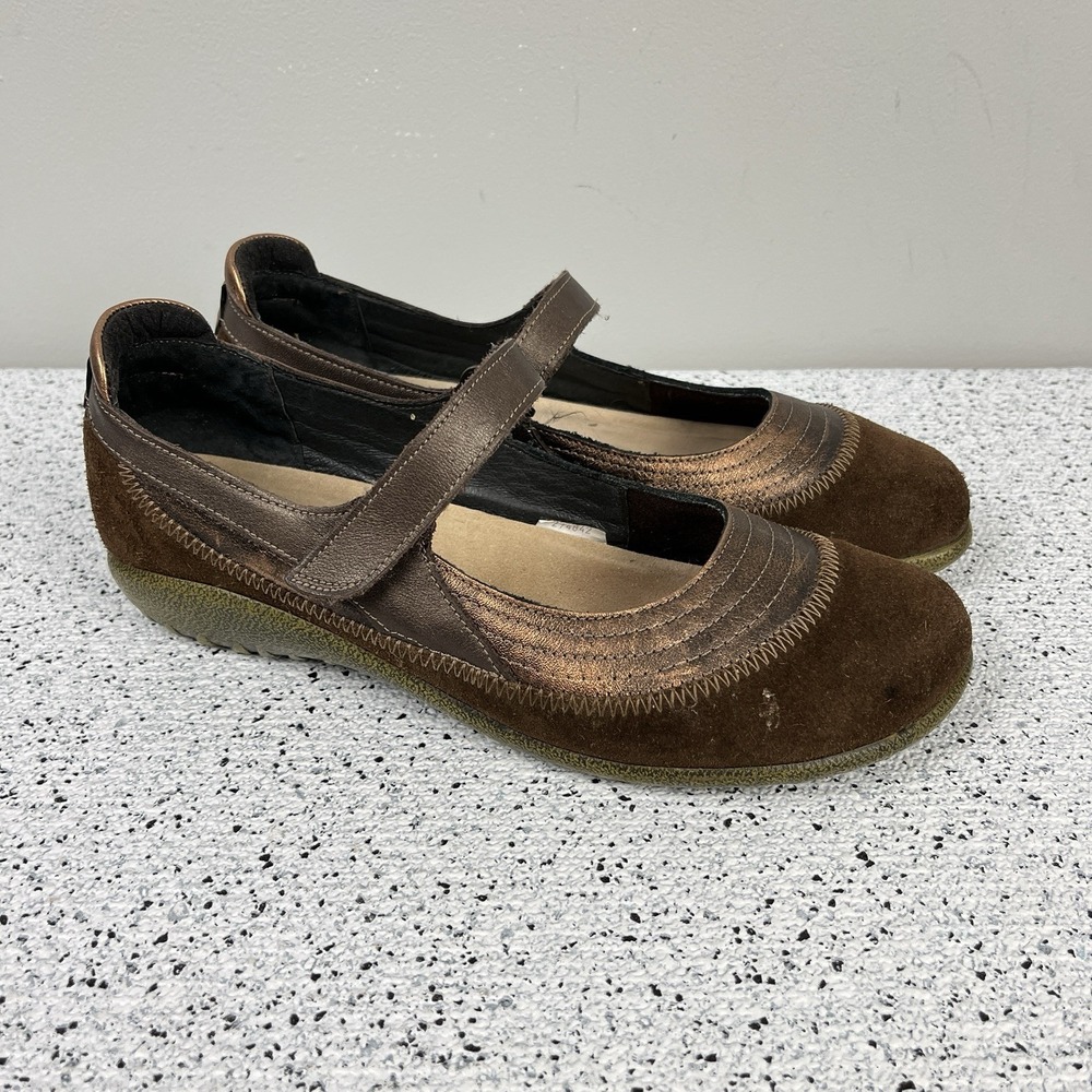 NAOT Comfort Shoes Kirei Mary Janes Womens US 9 EU 40 Brown Suede